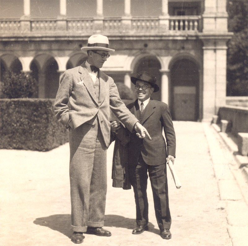 Fernando García Mercadal con Le Corbusier en 1928 en El Escorial