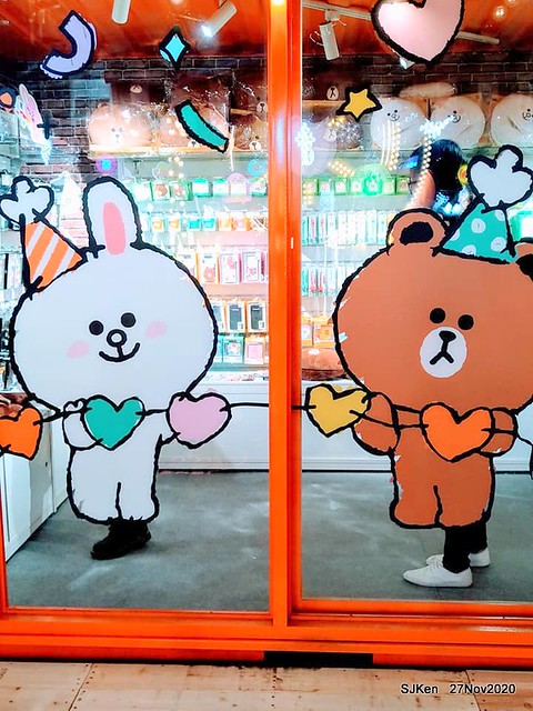Christmas decoration with Line Friends brand at the Uni-Ustyle department store , Taipei, Taiwan, SJKen , Nov 21, 2020.