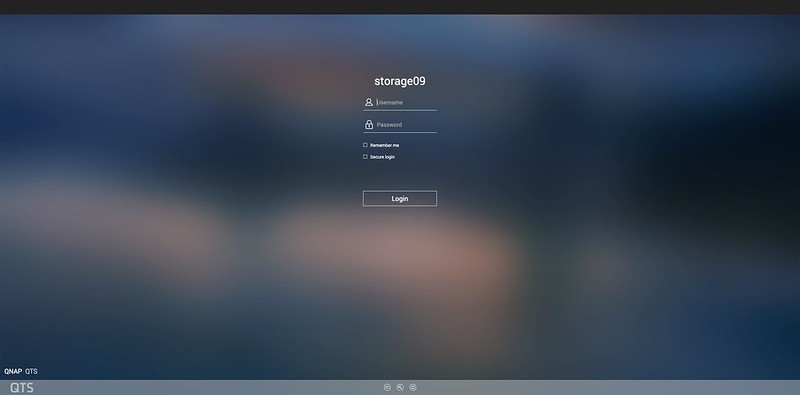 QNAP TS-453D - QTS - Login