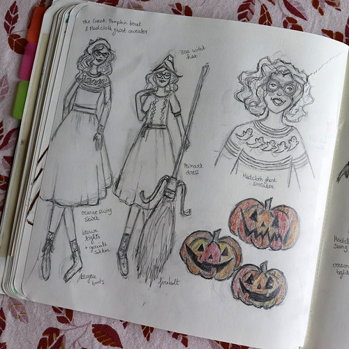 Halloween fashion sketches