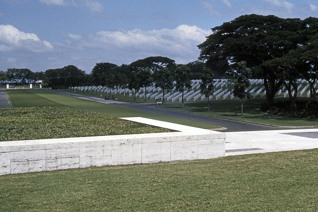 PH Manila American Cemetery and WWII Memorial Fort Bonifacio, Taguig City 10-1976 01b19 - Found Photo