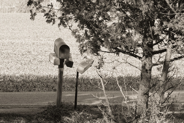 Three Views of a Mail Box