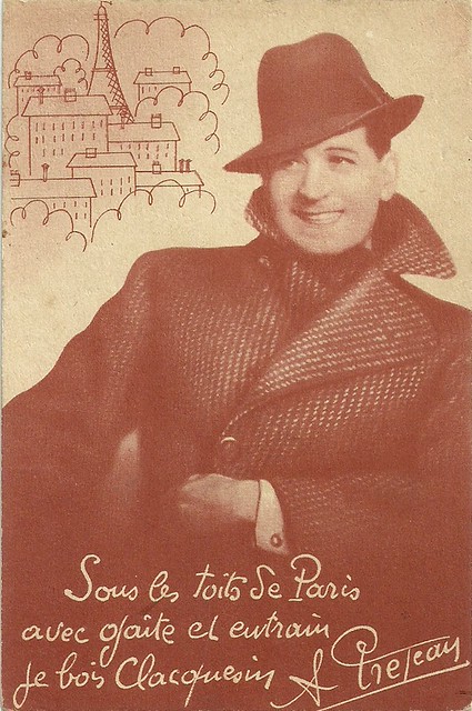 Albert Préjean, publicity for Clacquesin