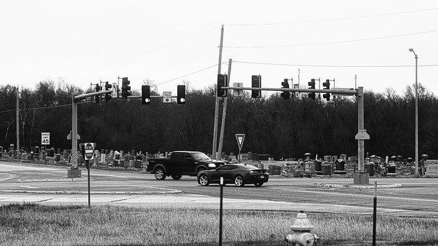 intersection at the graveyard