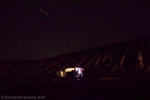 Not my best star photo, but I love the way the van features in this image from Echo Canyon, Death Valley, California