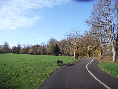 Cycle/Footpath along Victoria Park, Ashford SWC Walk 153 - Ashford to Ham Street (Greensand Way Stage 11)