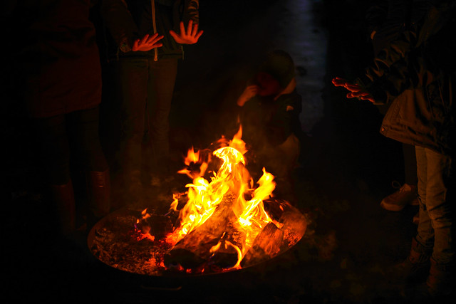 Christmas campfire