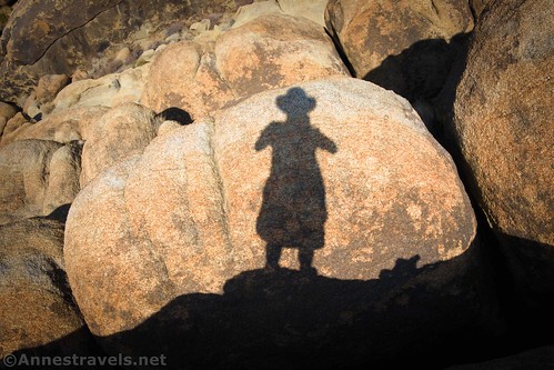 My shadow on a rock in the Alabama Hills, California