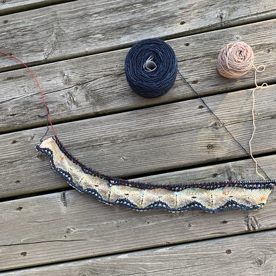 I cast on my ADVENTuresome Wrap by Ambah O’Brien with a Koigu ADVENT Kit! Oops! I see a dropped stitch in the photo that I didn’t see until now!