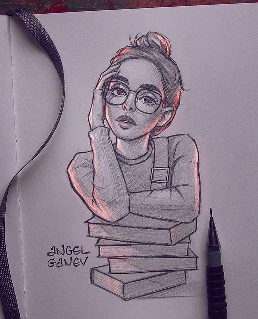 Pencil Drawing Girl