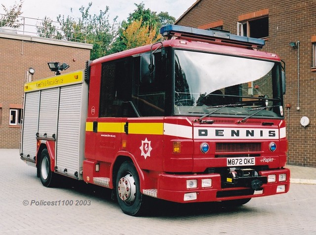 Kent Fire & Rescue Service Dennis Rapier M872 OKE
