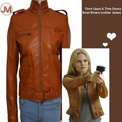 Once Upon A Time Emma Swan Brown Leather Jacket