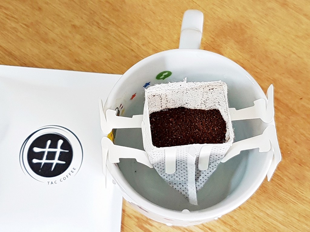 Coffee Drip Bag Mounted On Mug
