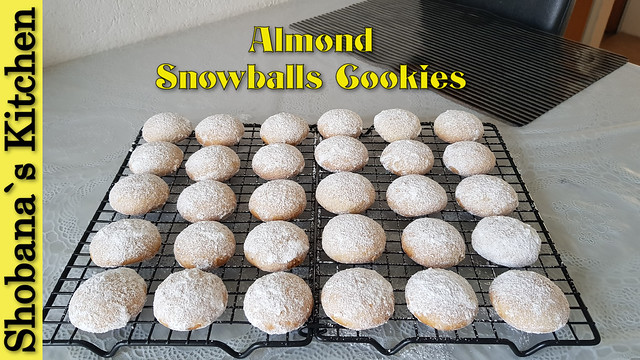Christmas Snowballs Cookies (without egg) By Shobana`s Kitchen
