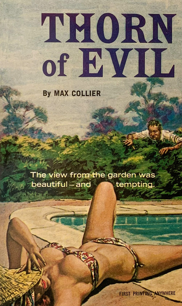 “Thorn of Evil” by Max Collier. Midwood F-199 Paperback Original (1962). Cover art by Paul Rader.