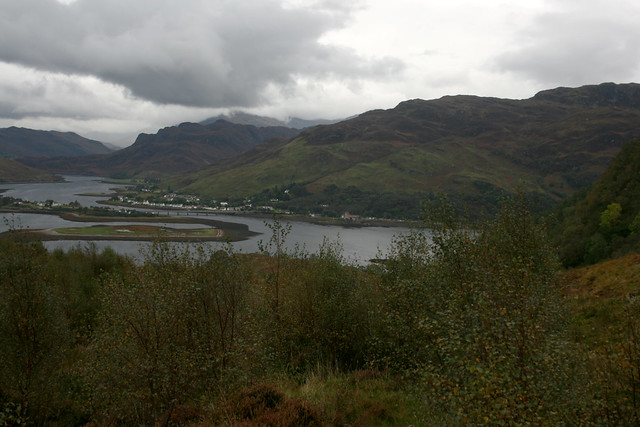 View down to Dornie and Loch Alsh