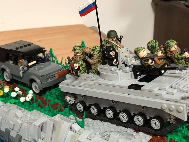 Russian Artillery unit moving along an ASR to reinforce an established FOB further up the mountain.