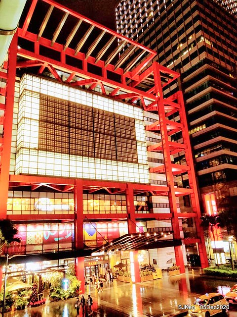 Christmas street night scene at Taipei Department stores area, Taipei, Taiwan, SJKen, Dec 5, 2020.