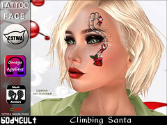 BodyCult Tattoo Face Climbing Santa FA1070