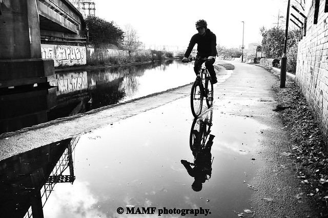 Reflection by the Leeds - Liverpool canal.