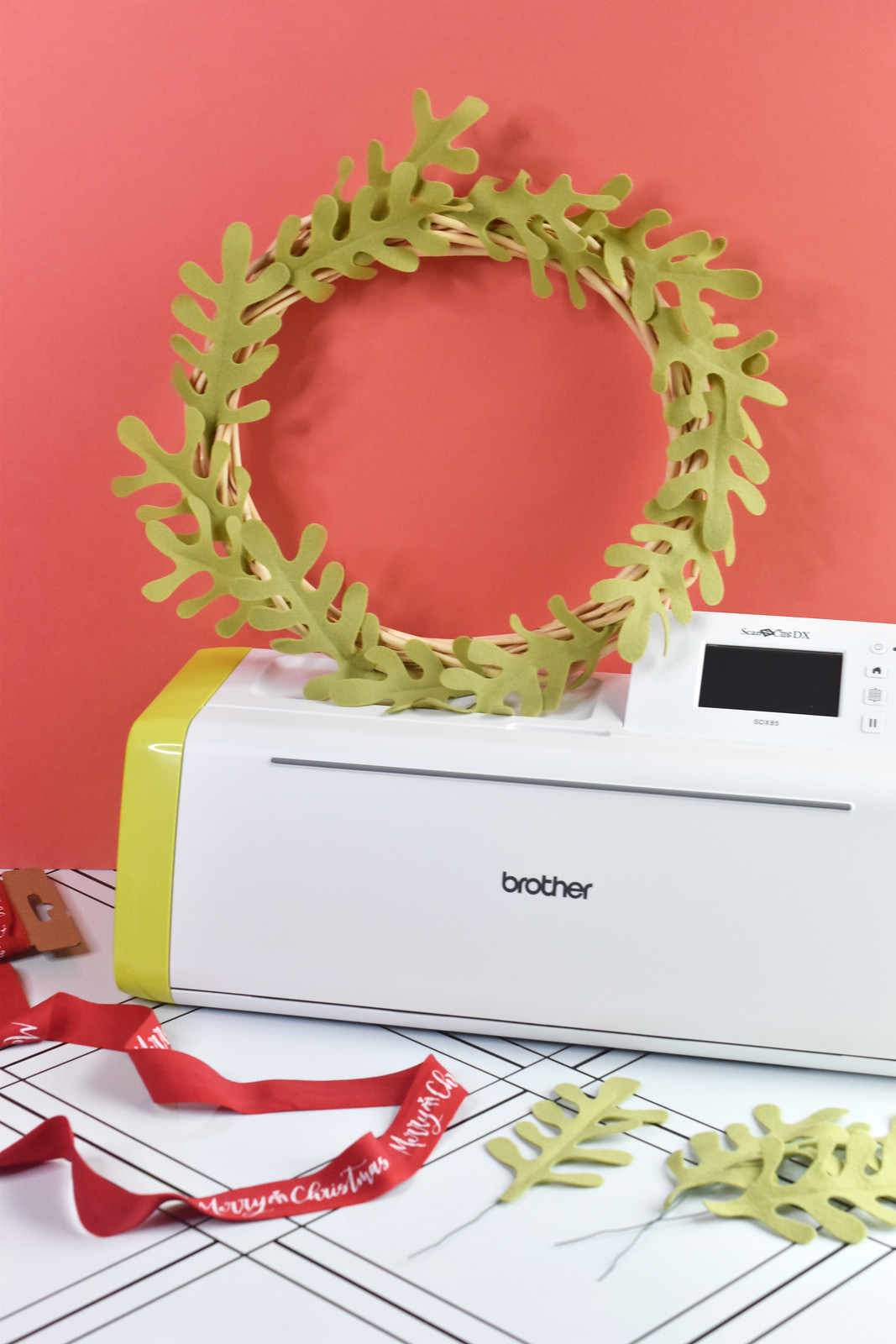Wild Olive: review // Brother ScanNCut DX cutting machine + felt wreath  project