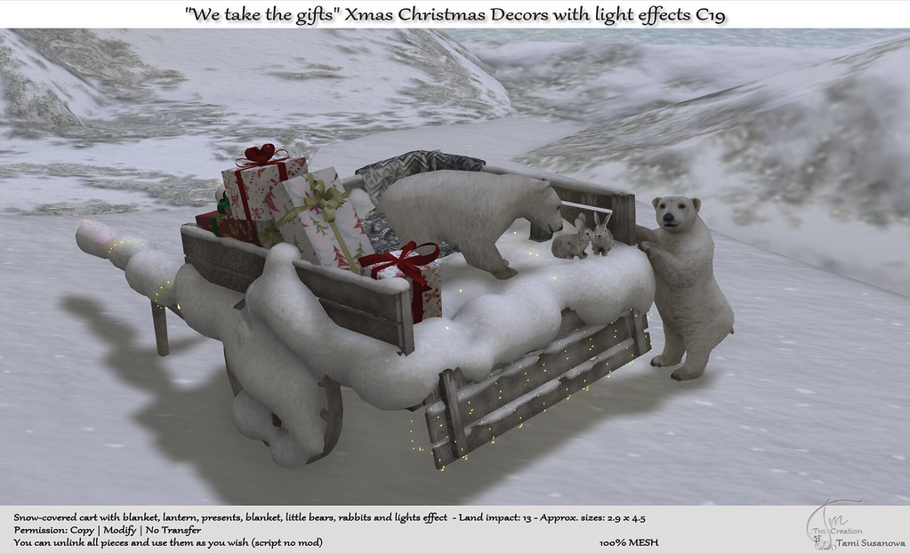 .:Tm:.Creation "We take the gifts" Xmas Christmas Decors C19