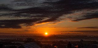 Sunrise over Haverfordwest