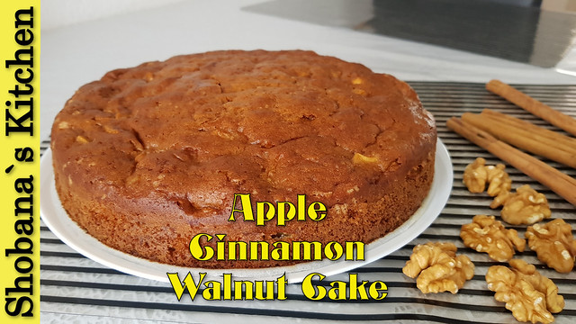Healthy Apple Cinnamon Cake Recipe By Shobana`s Kitchen