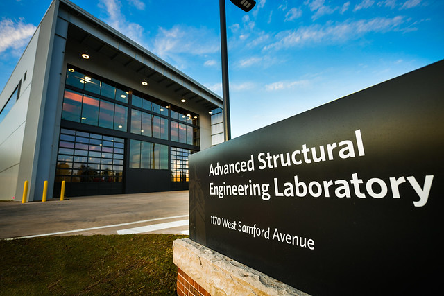 Outside the Advanced Structural Engineering Laboratory