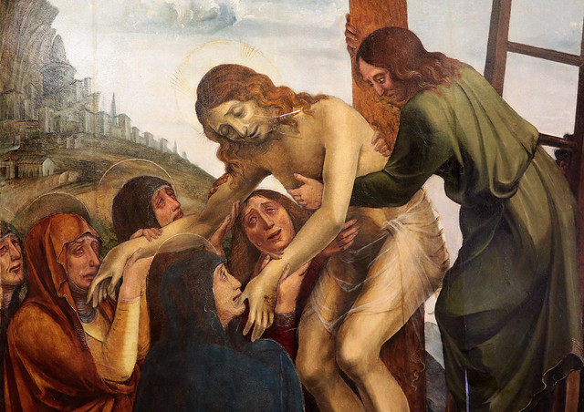 Liberale da Verona (Verona, 1445 circa – Verona, 1530) - Deposizione di Cristo dalla croce (1510-1525) - olio su tavola avola, cm 208 × 168 - Museo di Castelvecchio, Verona
