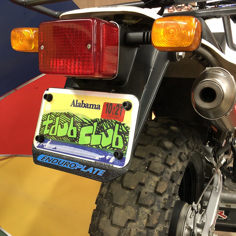 TDUB UP WITH THE ENDUROPLATE MOTORCYCLE LICENSE PLATE HOLDER - YAMAHA TW200