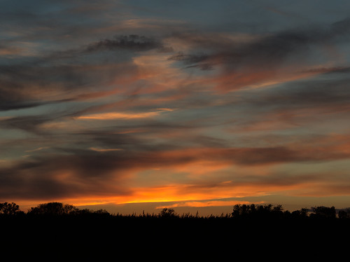 sunset sky clouds landscape