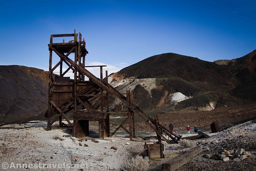 An old ore bin at the Saratoga Mine, Death Valley National Park, California