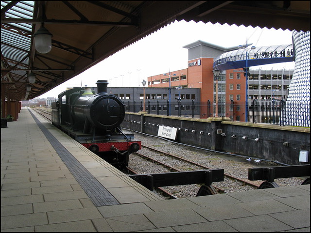 An old GWR steam locomotive, Birmingham Moor Street station, January 2009