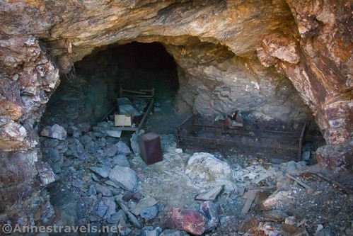 One of the mine shafts along the trail to the Big Bell Extension, Death Valley National Park, California