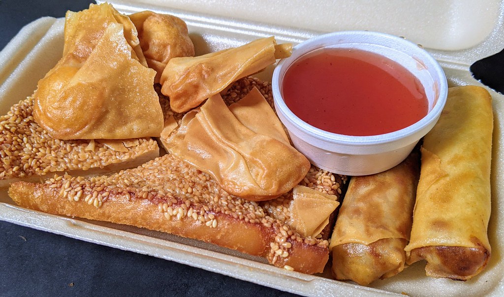 Deep Fried Combination from Red Bean Chinese take out in Preston