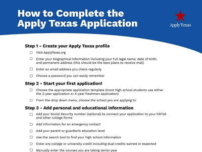 Thumbnail preview of How to Complete the Apply Texas Application