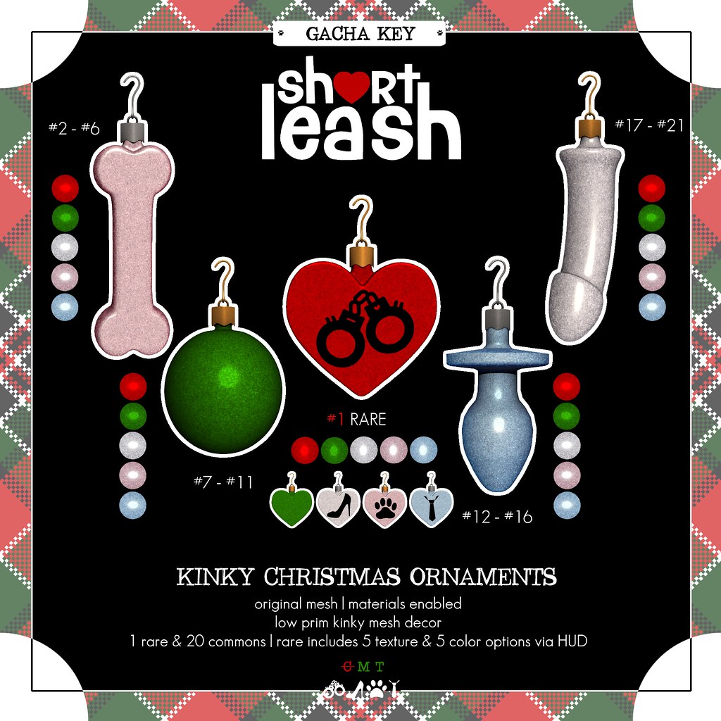 .:Short Leash:. Kinky Christmas Ornament Gacha Key