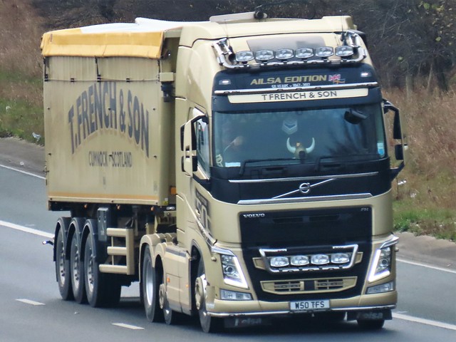 T French & Son, Volvo FH (Ailsa Edition) W50TFS, On The A1M Northbound