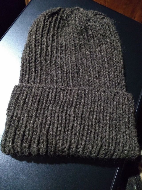 Rita knit this hat for her nephew as a Christmas gift.  Berroco Vintage - colour 5107.  Pattern: The Harbour Hat by Cold Comfort Knits.