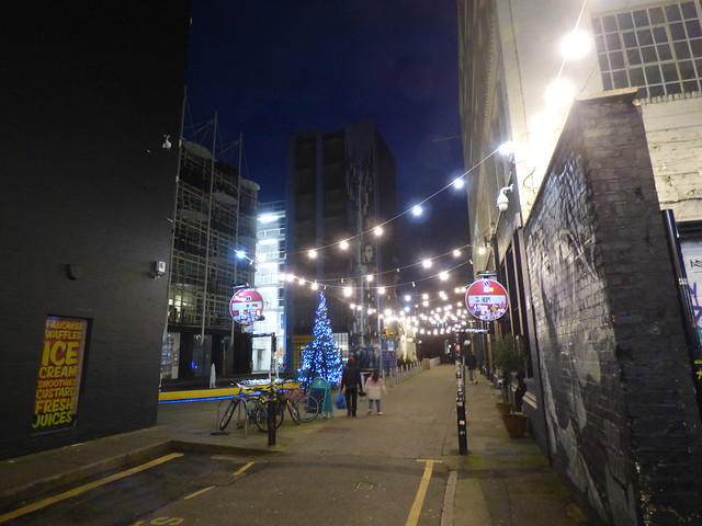 Christmas lights at the Custard Factory on Gibb Street