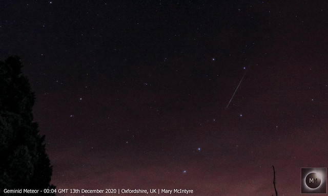 Geminid Meteor 00:04 GMT 13/12/20
