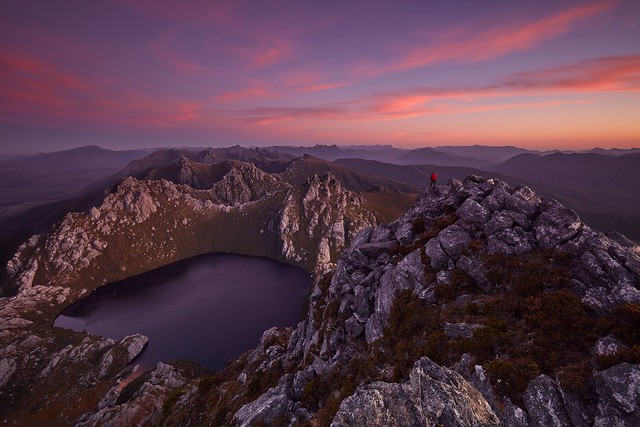 Lake Oberon from Mt Sirius - Western Arthurs - Tasmania