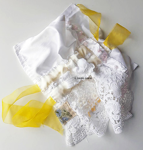 white, lemon, silk, embroidery | by contemporary embroidery