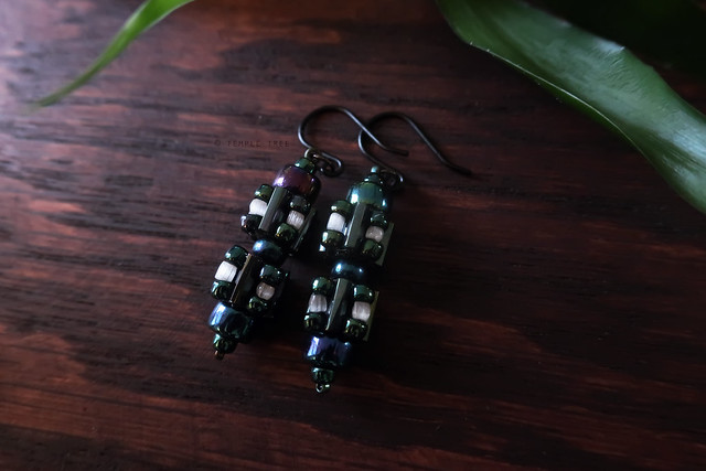 Circuit Breakers - Ancient Fuse Box Earrings by Temple Tree - NeoChrome