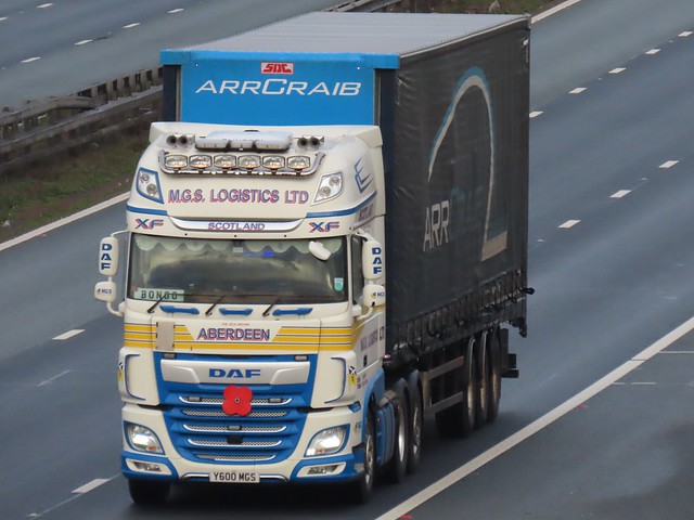 MGS Logistics, DAF-XF (Y600MGS) On The A1M Southbound