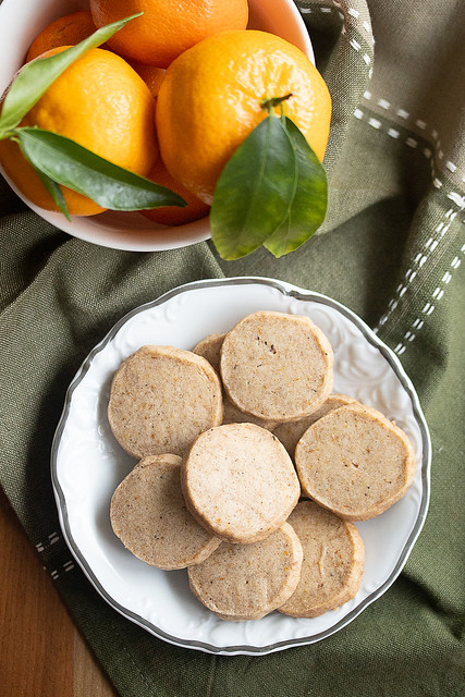 Plate of Orange-Spice Shortbread Cookies