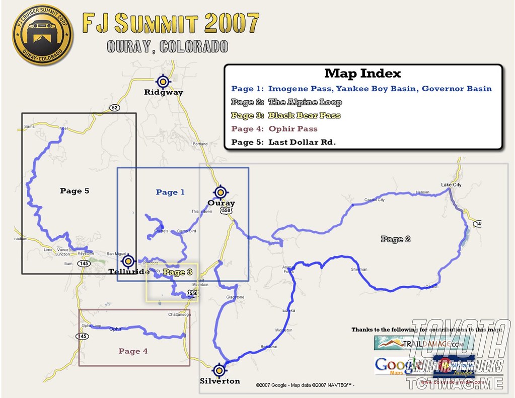 2020 FJ Summit Retrospective - 2007 FJ Summit Maps