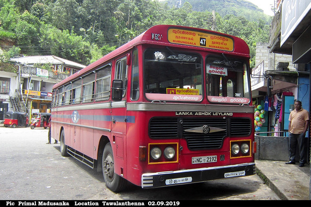 NC-2192 Kurunegala South Depot Ashok Leyland - Viking 210 Turbo B+ type Bus at Tawalanthenna in 02.09.2019