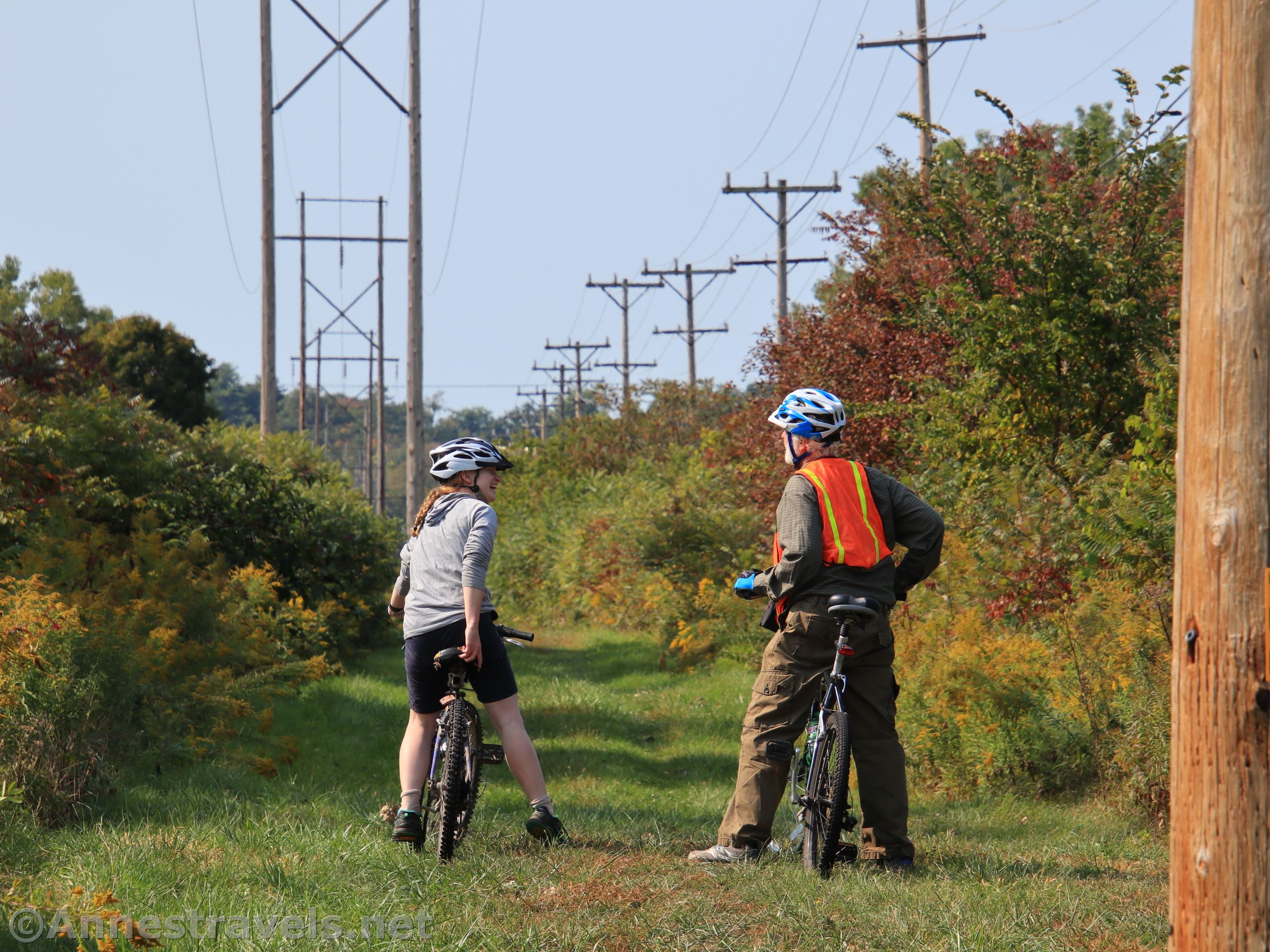 Bikers on the Genesee Valley Greenway, Filmore, New York